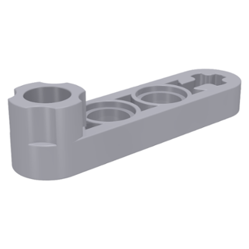 Technic, Hefbalk, Aangepast Nopgat Koppeling Dun 1x4 Light Bluish Gray